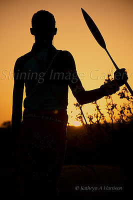 African Warrior Silhouette